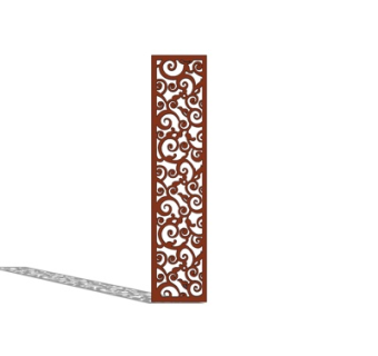 新中式雕花隔断su模型