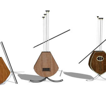 现代音乐设备su模型