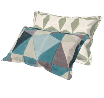 现代布艺枕头su模型