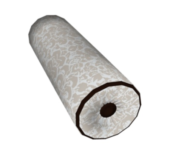 中式圆柱护颈枕头su模型