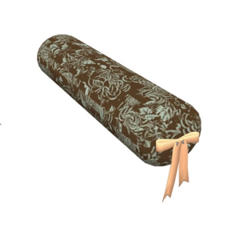 中式圆柱护颈枕头su模型