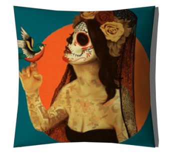 现代艺术布艺抱枕su模型