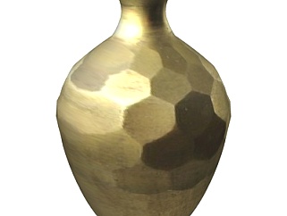 现代金属花瓶摆件su模型