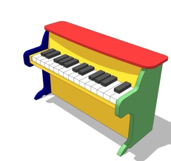现代儿童钢琴su模型
