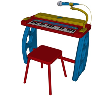 现代电子琴su模型