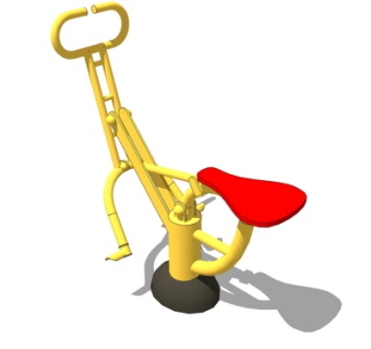 现代户外健身器材su模型