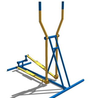 现代户外健身器材su模型