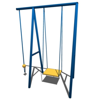 现代户外健身器材su模型