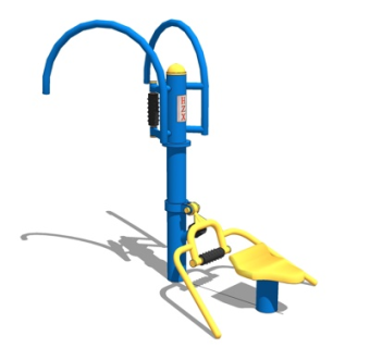 现代户外健身器材su模型