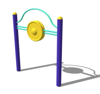 现代户外健身器材su模型