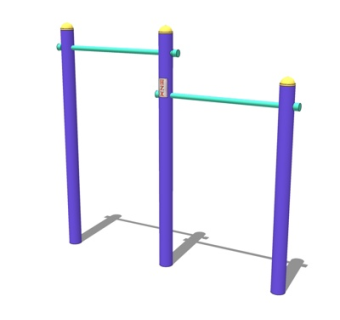 现代户外健身器材su模型