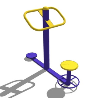 现代户外健身器材su模型