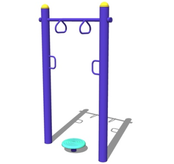 现代户外健身器材su模型