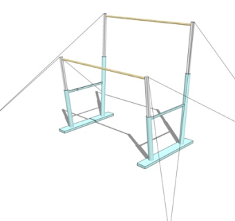 现代健身器材su模型