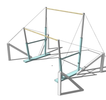 现代健身器材su模型