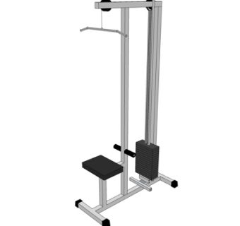 现代健身器材su模型