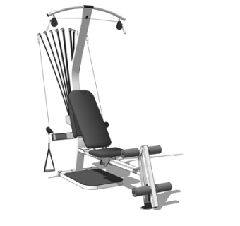 现代健身器材su模型