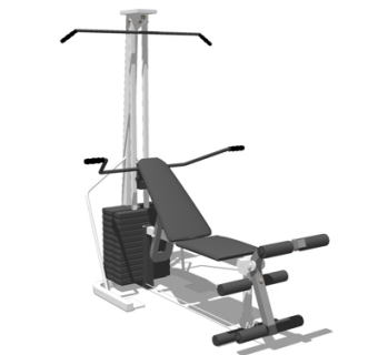 现代健身器材su模型