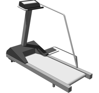 现代跑步机su模型