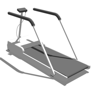 现代跑步机su模型