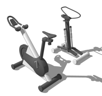 现代动感单车su模型