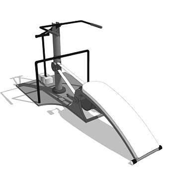 现代健身器材su模型