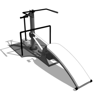 现代健身器材su模型