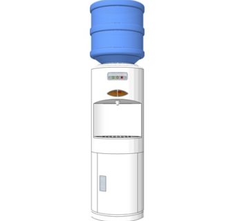 现代饮水机su模型