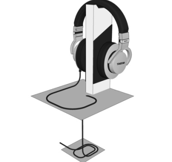 现代头戴式耳机su模型