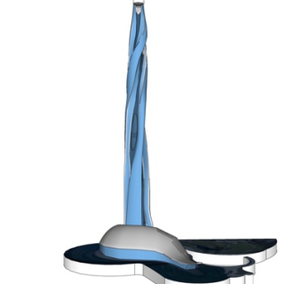 现代广场景观小品su模型