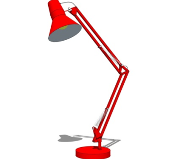 现代金属台灯su模型