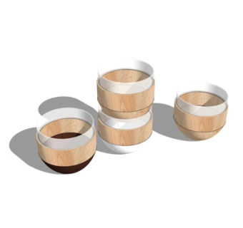 现代木碗su模型