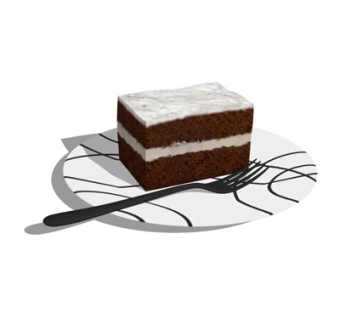 现代巧克力蛋糕su模型