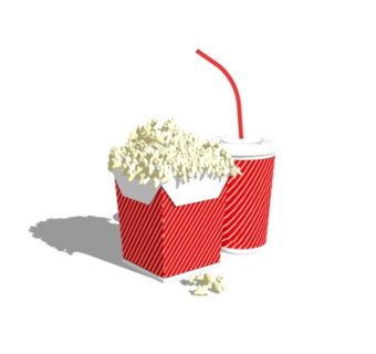 现代爆米花su模型