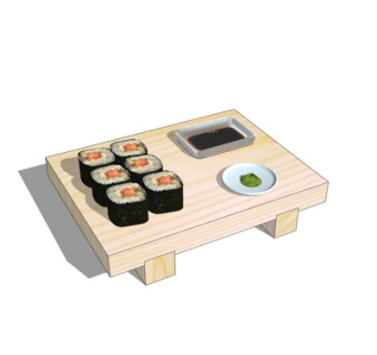 日式寿司su模型