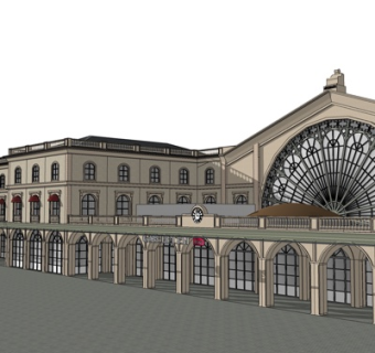 欧式沿街商业建筑su模型