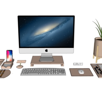 现代苹果电脑su模型