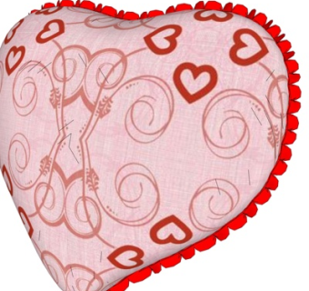 现代爱心抱枕su模型