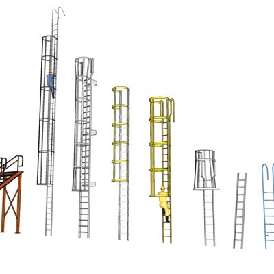 现代维修楼梯su模型
