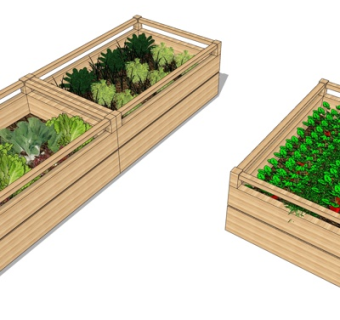 现代菜圃su模型