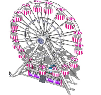 现代摩天轮su模型