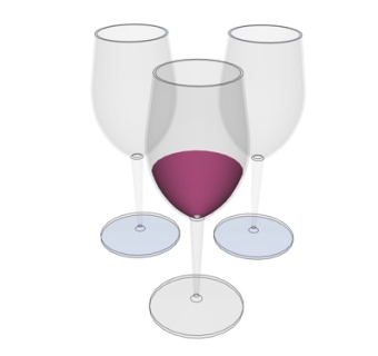 现代红酒酒杯su模型