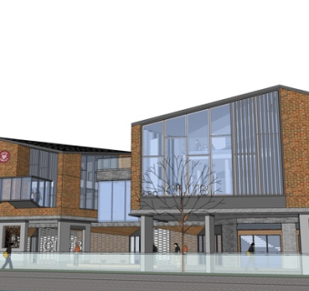 现代办公楼su模型