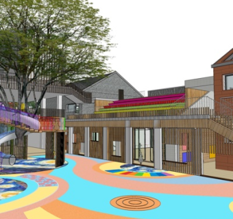 现代滑梯游乐设备su模型