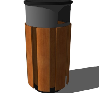 现代垃圾桶su模型