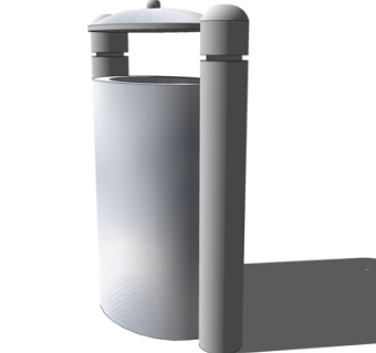 现代垃圾桶su模型