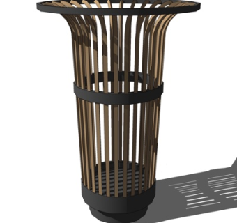 现代垃圾桶su模型