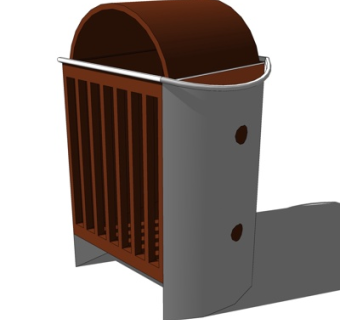 现代垃圾桶su模型