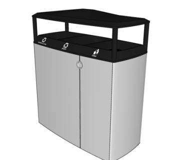 现代垃圾桶su模型