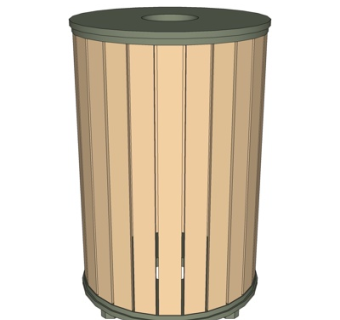 现代垃圾桶su模型